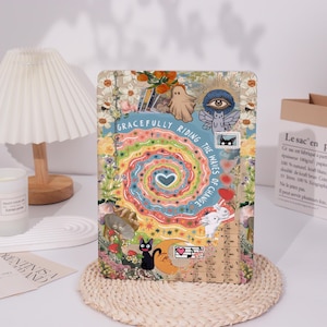Whimsical Collage Personalized 360 Rotating iPad Case with Pen Slot for iPad Pro 13, Air 13 inch, iPad Pro 12 11, iPad 10 9, Air 11&quot; 5 4