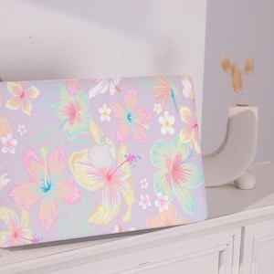 Pastel Floral Art Pro Mac Protective Case Personalized Name For Macbook Air 11/13/15,Macbook Pro15/16 Apple Laptop 2025 Macbook Cover