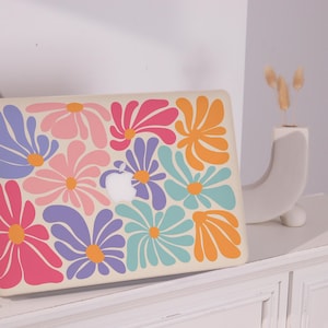 Retro Flower Pattern Pro Mac Protective Case Personalized Name For Macbook Air 11/13/15,Pro15/16 Apple Laptop 2025 2024 Macbook Cover