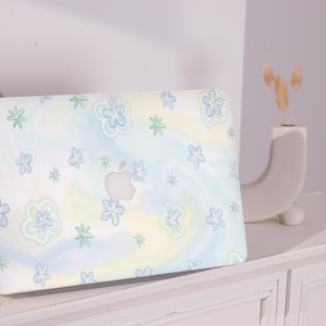 Gentle Blossom Pattern Pro Mac Protective Case Personalized Name For Macbook Air 11/13/15,Pro15/16 Apple Laptop 2025 2024 Macbook Cover