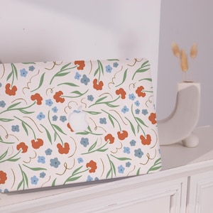Whimsical Floral New Pro Mac Protective Case Personalized Name For Macbook Air 11/13/15, Pro15/16 Apple Laptop 2025 2024 2023 Macbook Cover