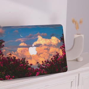 Sunset & Blossom Scenic Mac Protective Case Personalized Name For Macbook Air 11/13/15,Macbook Pro15/16 Apple Laptop 2025 2024 Macbook Cover