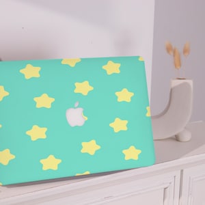 Yellow Star Pro Mac Protective Case Personalized Name For Macbook Air 11/13/15,Macbook Pro15/16 Apple Laptop 2025 2024 Macbook Cover