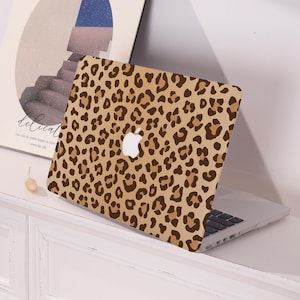 Leopard Print Pattern MacBook Protective Case Personalized Name For Macbook Air 13/15, Macbook Pro15/16 Apple Laptop 2025 2024 Macbook Cover