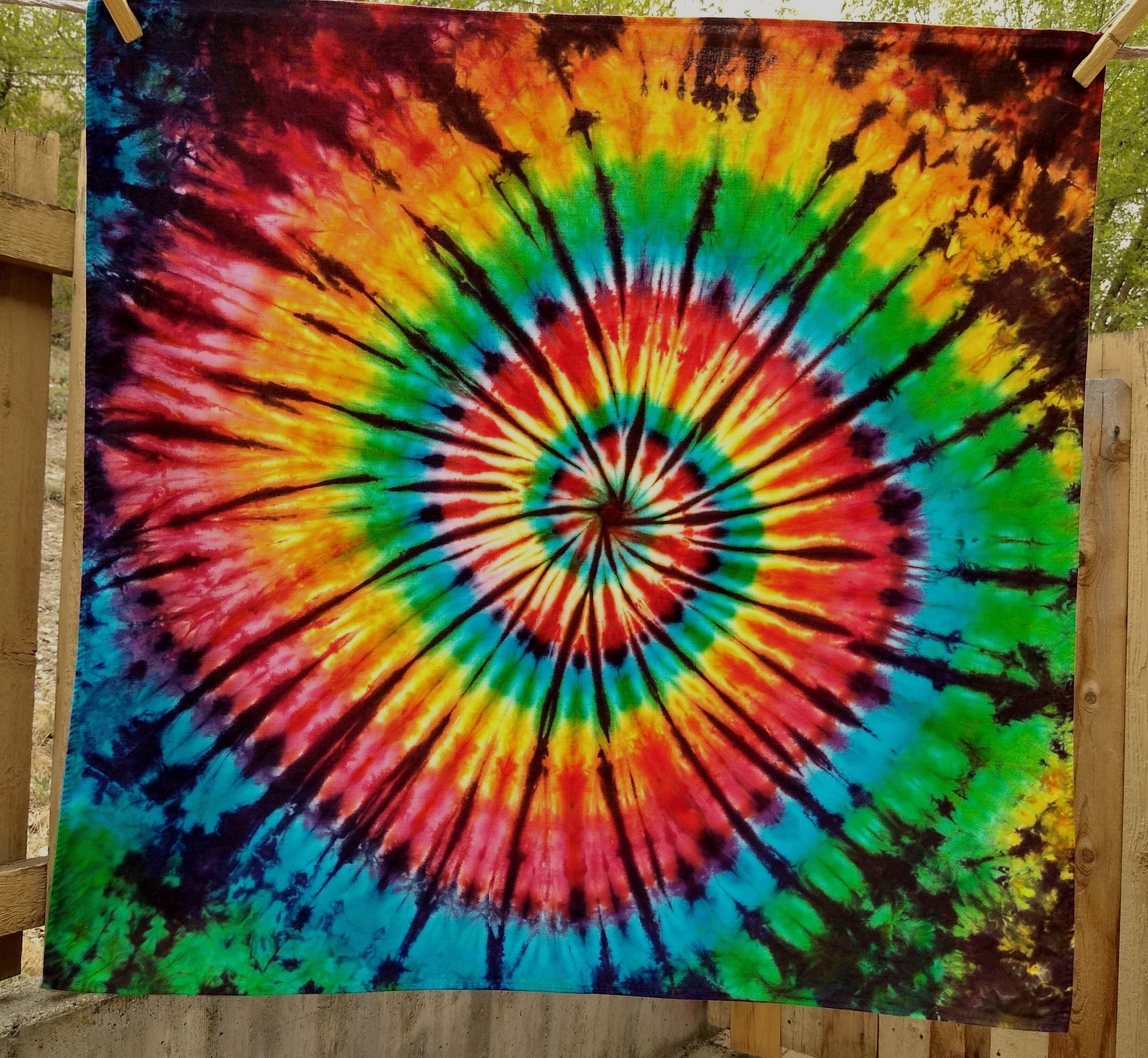 Tie Dyed Bandana Hippie Tie Dye Bandana Etsy