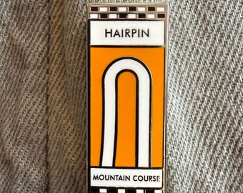 Hairpin Isle of Man TT Mountain Course Corner Sign Pin