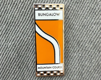 Bungalow Isle of Man TT Mountain Course Corner Sign Pin