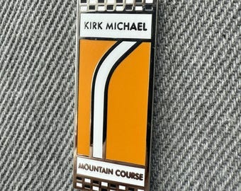 Kirk Michael of Man TT Mountain Course Corner Sign Pin