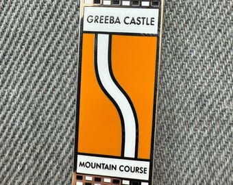 Greeba Castle Isle of Man TT Mountain Course Corner Sign Pin