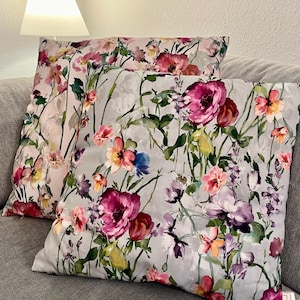 Pillow, decorative pillow, designer pillow, floral pillow, decorative pillow, cuddly pillow, sofa cushion, lounge, gift for her, Mother&#39;s Day, pillowcase