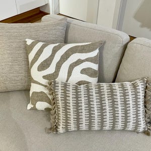 Pillow set, Wabi Sabi, sofa cushion, set of 3 cushions, decorative cushion, beige cushion cover, boho style, pillow, patterned decorative cushion, gift for mom