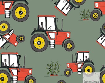 Spring Farm Tractor Seamless Pattern, Spring Seamless Pattern, Tractor Repeat Pattern, Seamless Pattern, Sublimation Design, Farm design