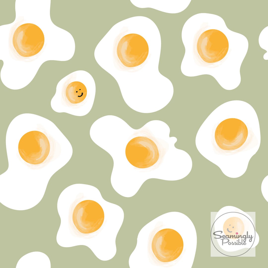 Happy Egg Print Seamless Pattern, Repeating File for Fabric Printing ...