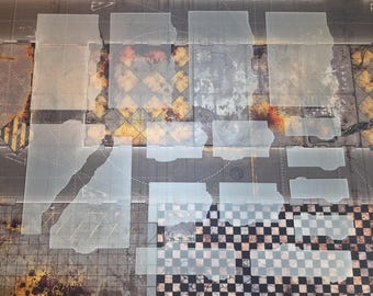 Warhammer 40k Terrain Area Footprints and Objective Markers (clear Plastic)