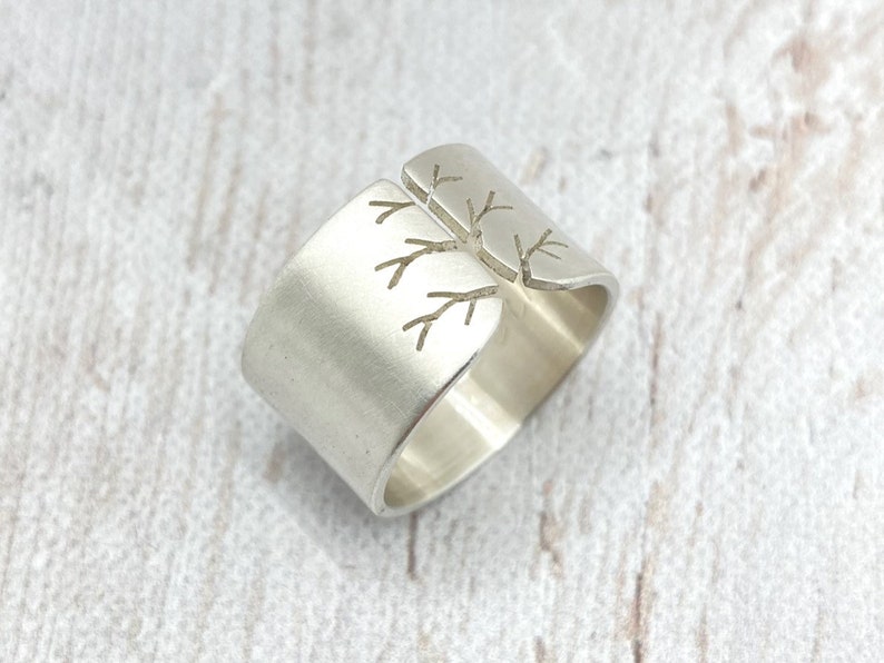 FEDEX SHIPPING Silver ring, tree of life ring, Sterling silver, handmade, gift for women image 1