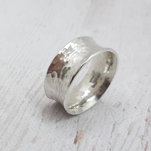 Anticlastic Sterling silver ring, unisex, silver ring, sterling silver ring men, 25th anniversary gifts for men, wide band ring, unique image 1