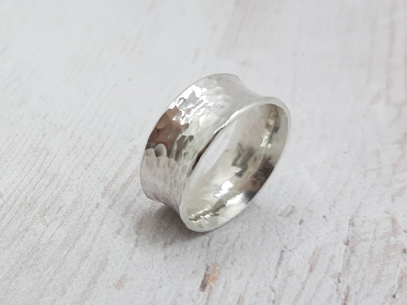Anticlastic Sterling silver ring, unisex, silver ring, sterling silver ring men, 25th anniversary gifts for men, wide band ring, unique image 1