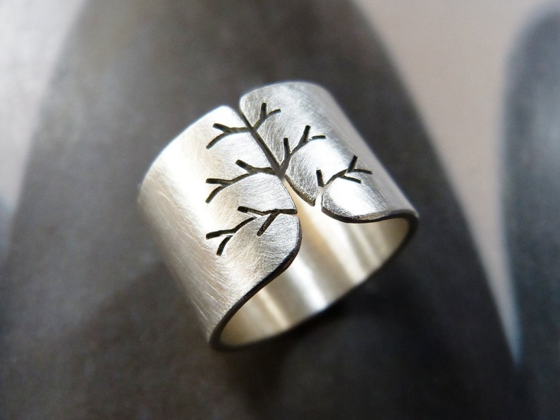 FEDEX SHIPPING Silver ring, tree of life ring, Sterling silver, handmade, gift for women image 3