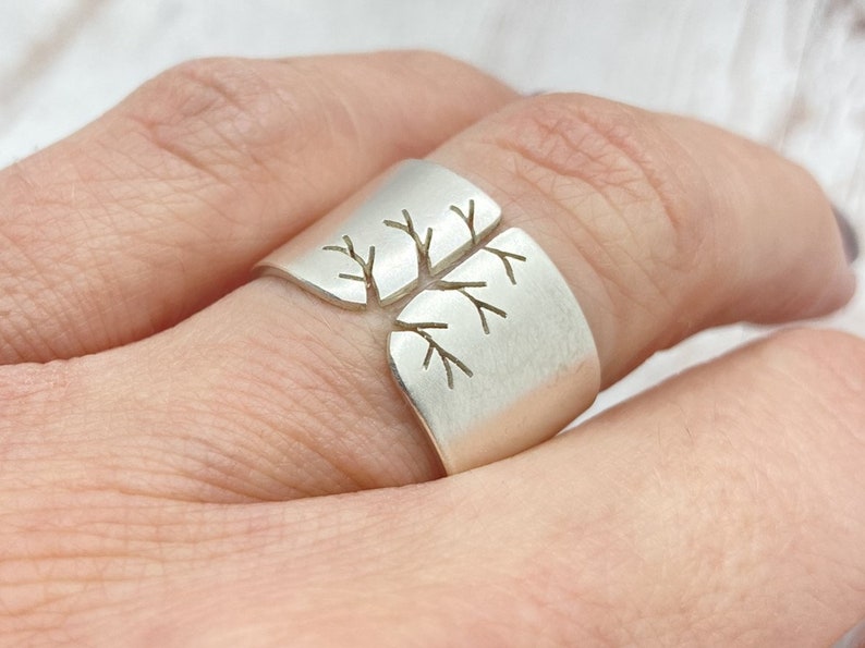 FEDEX SHIPPING Silver ring, tree of life ring, Sterling silver, handmade, gift for women image 7