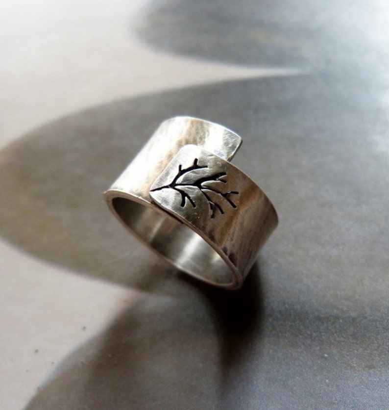 FEDEX SHIPPING silver tree of life ring women, rustic ring for women, sterling silver ring men, anniversary gifts, wide band ring, statement image 4