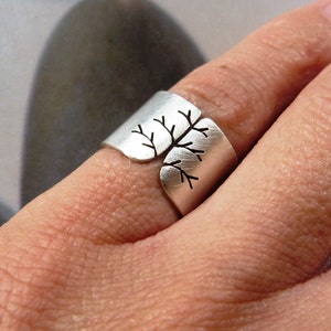 FEDEX SHIPPING Silver ring, tree of life ring, Sterling silver, handmade, gift for women image 6