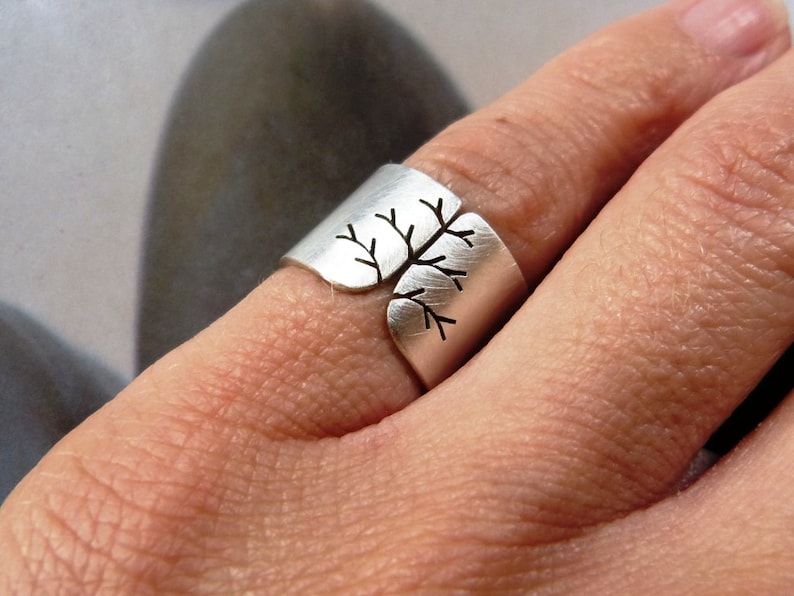 FEDEX SHIPPING Silver ring, tree of life ring, Sterling silver, handmade, gift for women image 6