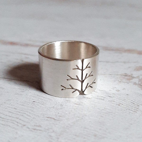 FEDEX SHIPPING Tree of life, mothers ring, gift for wife, minimalist ring, statement ring, open ring, mood ring, branch ring, wide band ring