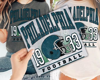 Trendy Philadelphia Football DTF Transfer for Ready to Press, Vintage Philadelphia Football Ready to Apply for Heat Press,Football DTF Print