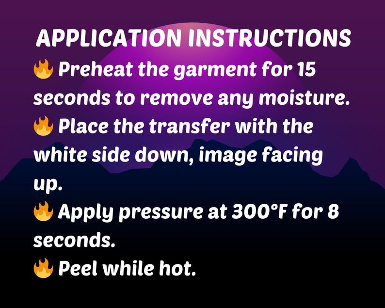 a picture of a mountain with a caption that reads application instructions