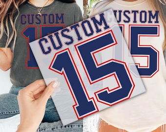 Personalized Number DTF, Custom Name And Number DTF Transfer for Ready to Press, Custom Sport Ready to Apply for Heat Press