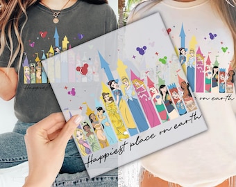 Happiest Place On Earth DTF Transfer for Ready to Press, Magical Castle Ready to Apply for Heat Press, Disney Princess DTF Prints