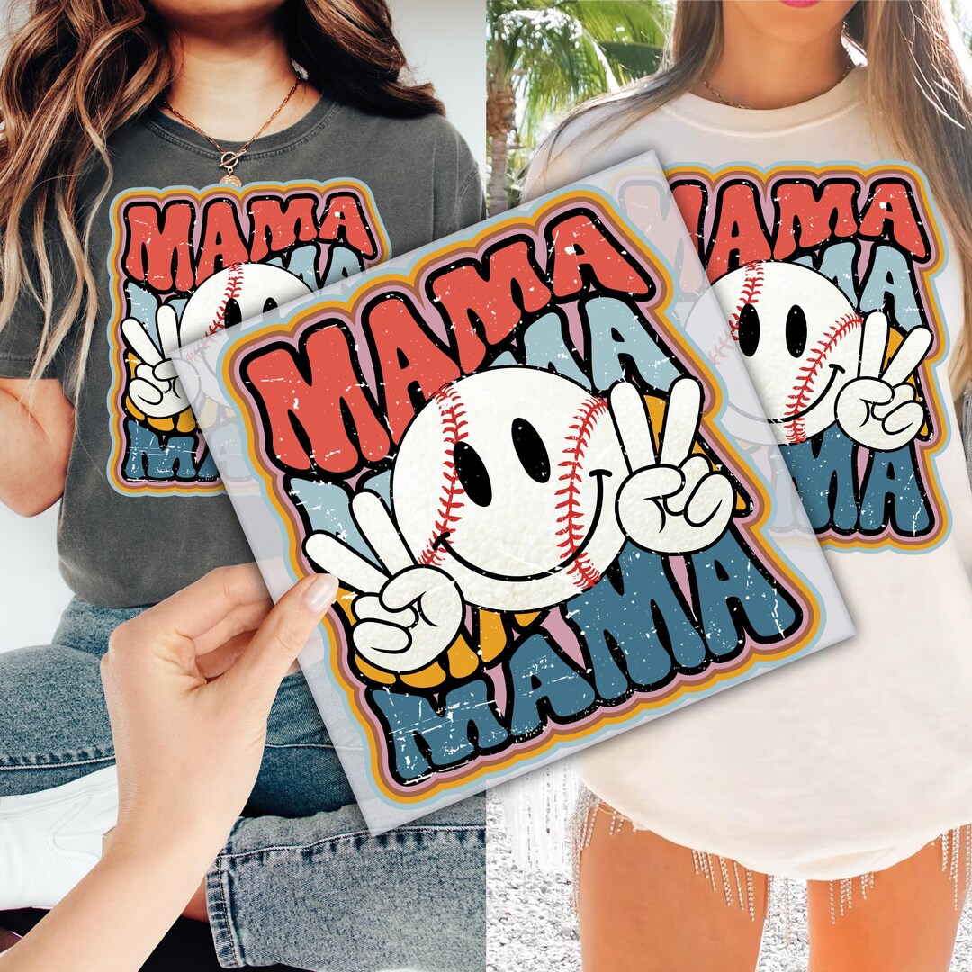 Retro T-ball Mama DTF Transfer for Ready to Press, Retro Baseball Mama ...