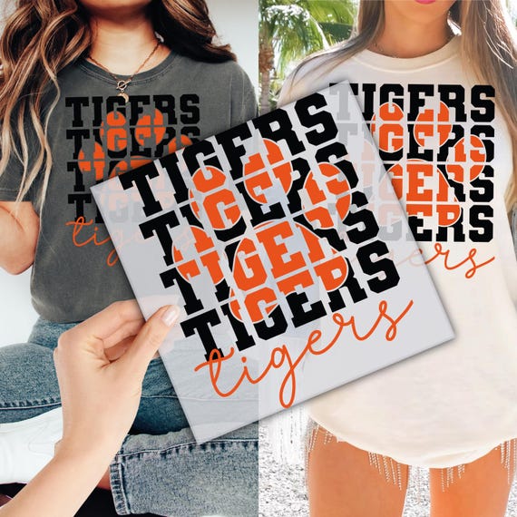 Tigers Football DTF Transfer for Ready to Press, Vintage Tigers Ready to Apply for Heat Press, Animals Lover DTF Prints, Shirt Transfer