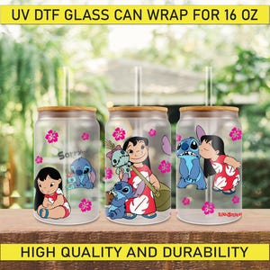 a group of cartoon characters on a glass