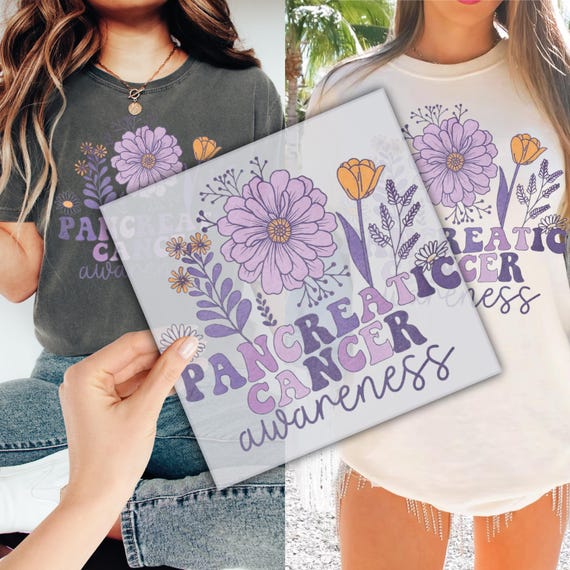 Pancreatic Cancer Awareness DTF Transfer for Ready to Press, Pancreatic Cancer Ready to Apply for Heat Press, DTF Print