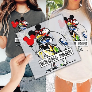 Disney Wrong Park DTF Transfer for Ready to Press, Wrong Park With Disney Balloons Ready to Apply for Heat Press, DTF Prints, Direct To Film