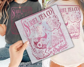 Transferencia DTF de Suriel Tea Co para listo para imprimir, Acotar Bookish listo para aplicar para prensa de calor, impresiones DTF de A Court Of Thorns And Roses, SJM Dtf