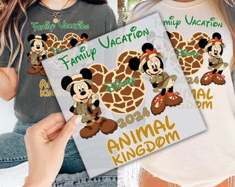 Family Vocation Animal Kingdom Head DTF Transfer for Ready to Press  arin1840