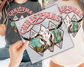 Howdy Christmas DTF Transfer for Ready to Press, Country Christmas Ready to Apply for Heat Press, Western Christmas DTF Print,Direct To Film