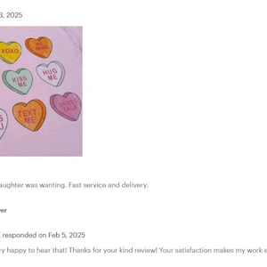 a screen shot of a page with a picture of hearts on it
