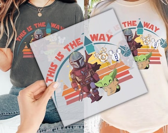 Vintage Disney Star Wars This Is The Way DTF Transfer for Ready to Press, Disney Star Wars Ready to Apply for Heat Press, DTF Prints