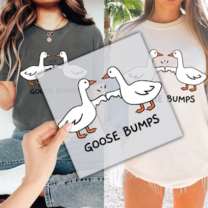 Goose Bumps DTF Transfer for Ready to Press, Funny Animal Ready to Apply for Heat Press, Goose Lover DTF Print
