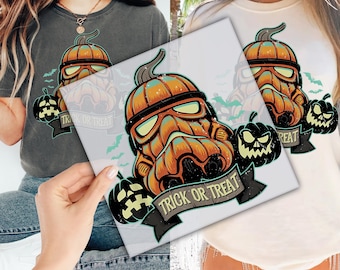 Star Wars Halloween DTF Transfer for Ready to Press, Disney Trick Or Treat Ready to Apply for Heat Press, Disney Pumpkin DTF Prints
