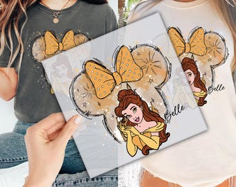 Disney Princess Belle Head DTF Transfer for Ready to Press arin1820