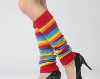 Stulpen Legwarmers verschiedene Farben Länge 50 cm Strickstulpen Fasching Karneval Mottoparty