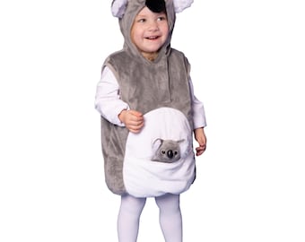 Tierweste "Koala" Kinderkostüm Weste Verkleidung Rollenspiel Kinder für Mädchen und Jungen kuschelweiche Weste