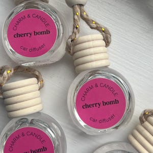 Dark Cherry Almond Car Diffuser | Vanilla Sandalwood Luxury Scent (8ml)