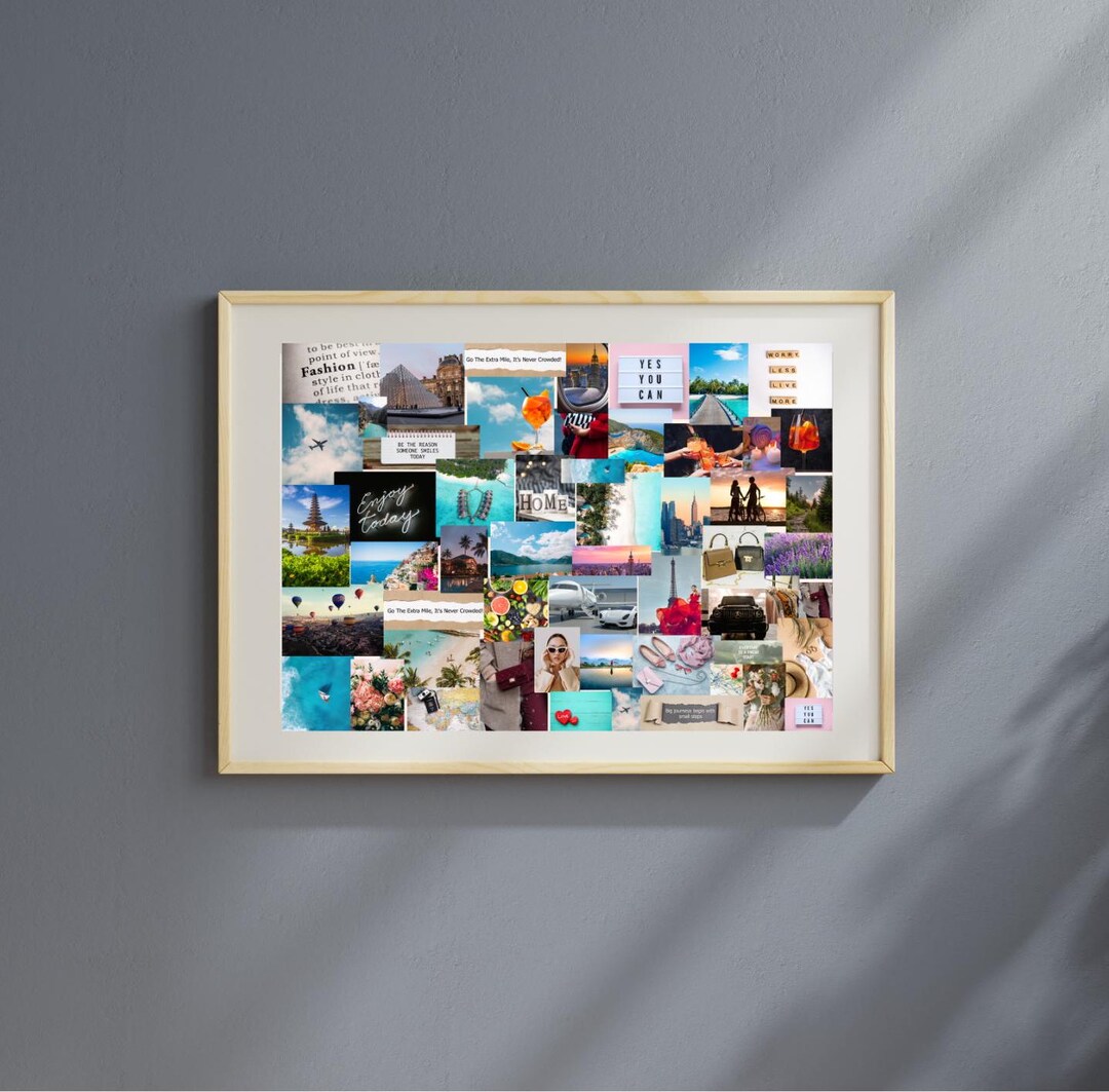 Editable Vision Board 2025 Canva Template A4 Digital Vision Board ...