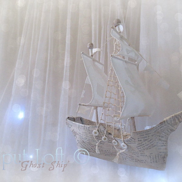 Pirate - Ghost Ship -   Sailing Ship in Papier Maché