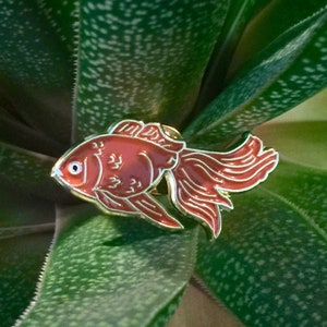 Gorgeous Goldfish Enamel Pin Badge - Etsy